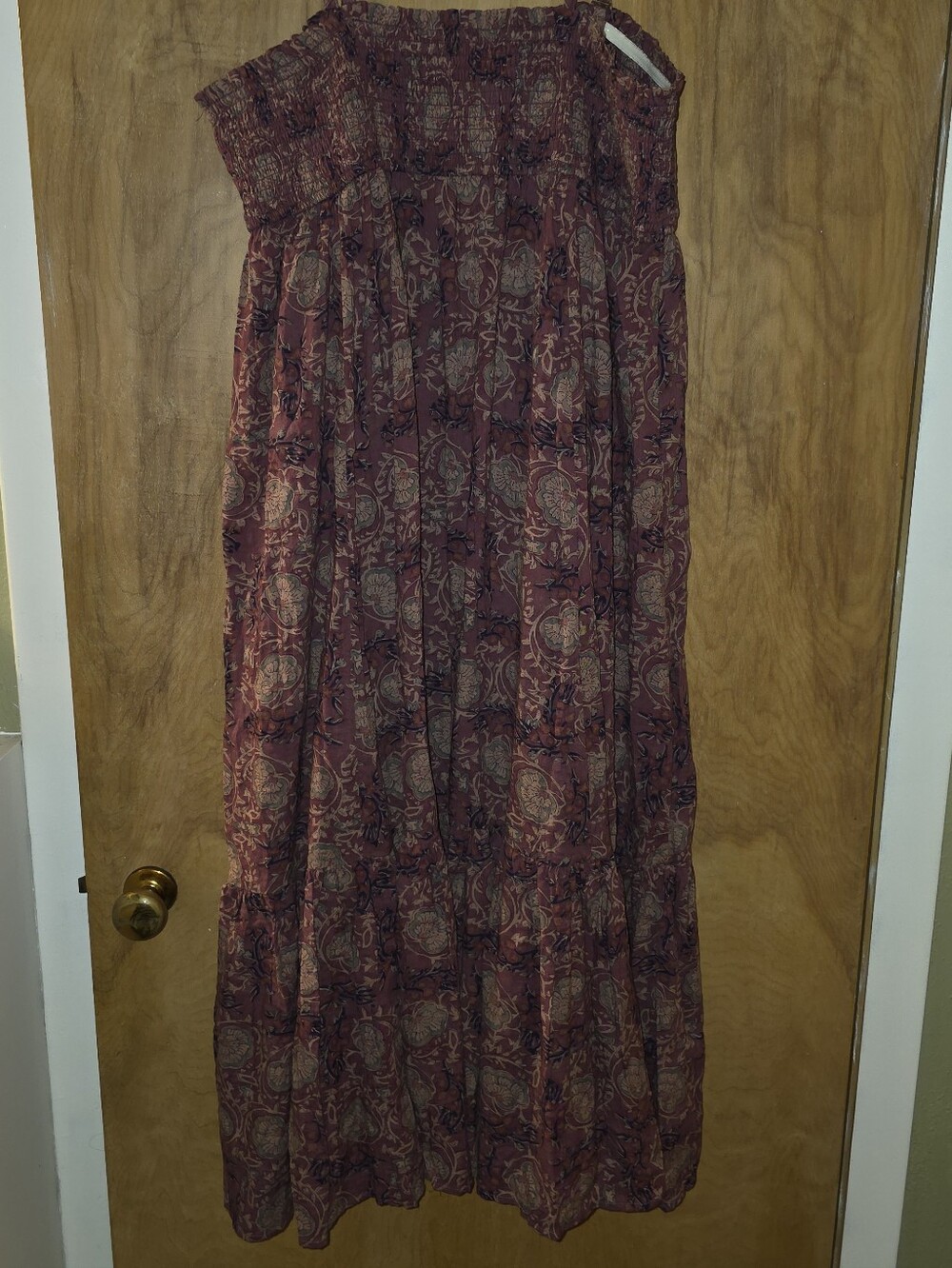 NATURAL LIFE New With Tags XL Convertible Mauve Floral Boho Maxi Skirt Dress - Picture 7 of 11